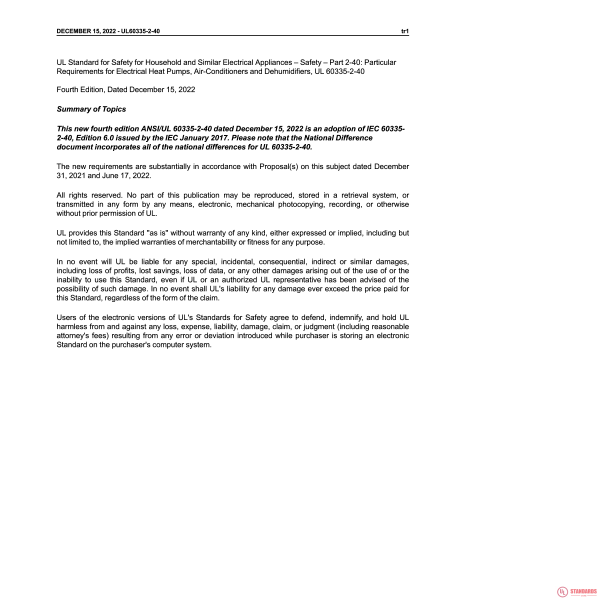 UL 60335-2-40 PDF UL 60335-2-40 PDF